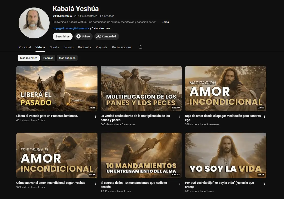Formación online Kabalá Yeshúa YouTube